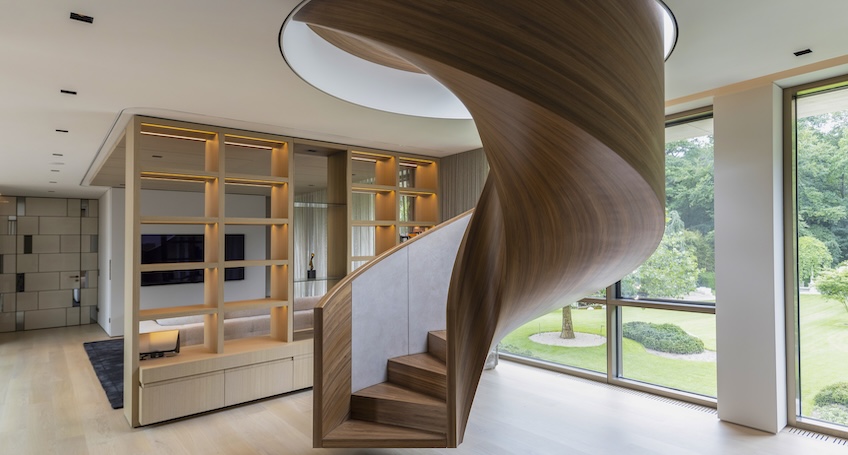 3d veneer spiral staircase
