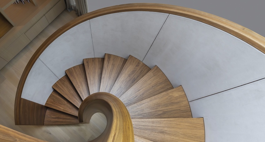 3d veneer spiral staircase