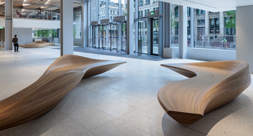 3d veneer seating in commercial premises