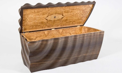 oak ripples blanket chest