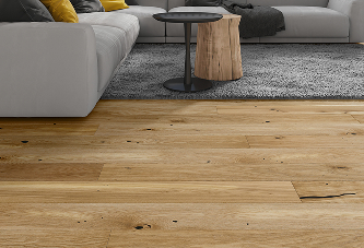 room with thermory decking