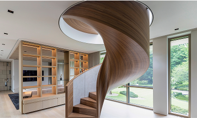3d veneer spiral staircase